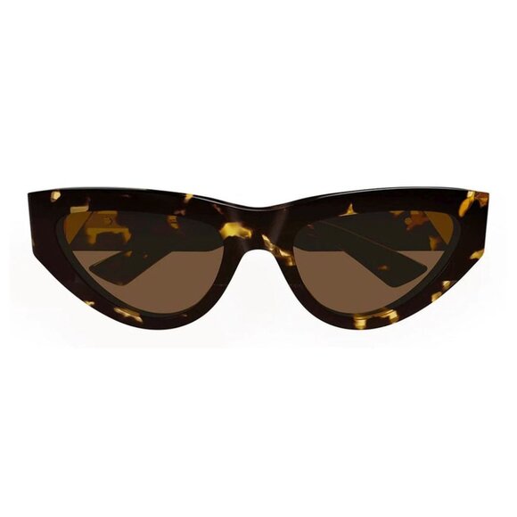 NEW BOTTEGA VENETA BV1176S 002 SUNGLASSES WOMEN HAVANA CAT EYE EYEWEAR - Picture 3 of 4